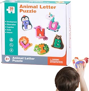Comprar del Alfabeto,26 Piezas Puzzle Alfabético De Animales para Niños - Juego Educativo de Emparejamiento para Actividades de Aprendizaje Preescolar Aula Jardín de Infancia Educación en el Hogar