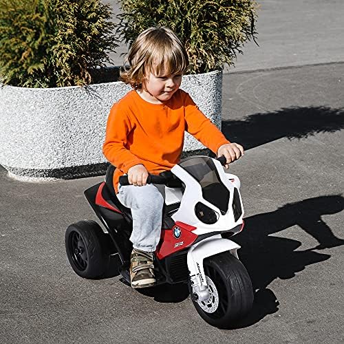 Aosom Kids Motorcycle, 6V Battery Powered Toddler Motorcycle with Headlight, Music, 3 Wheels Electric Motorcycle for Kids, Licensed BMW, Gift for Boys & Girls -Red 2 61pCRAokiIS. AC