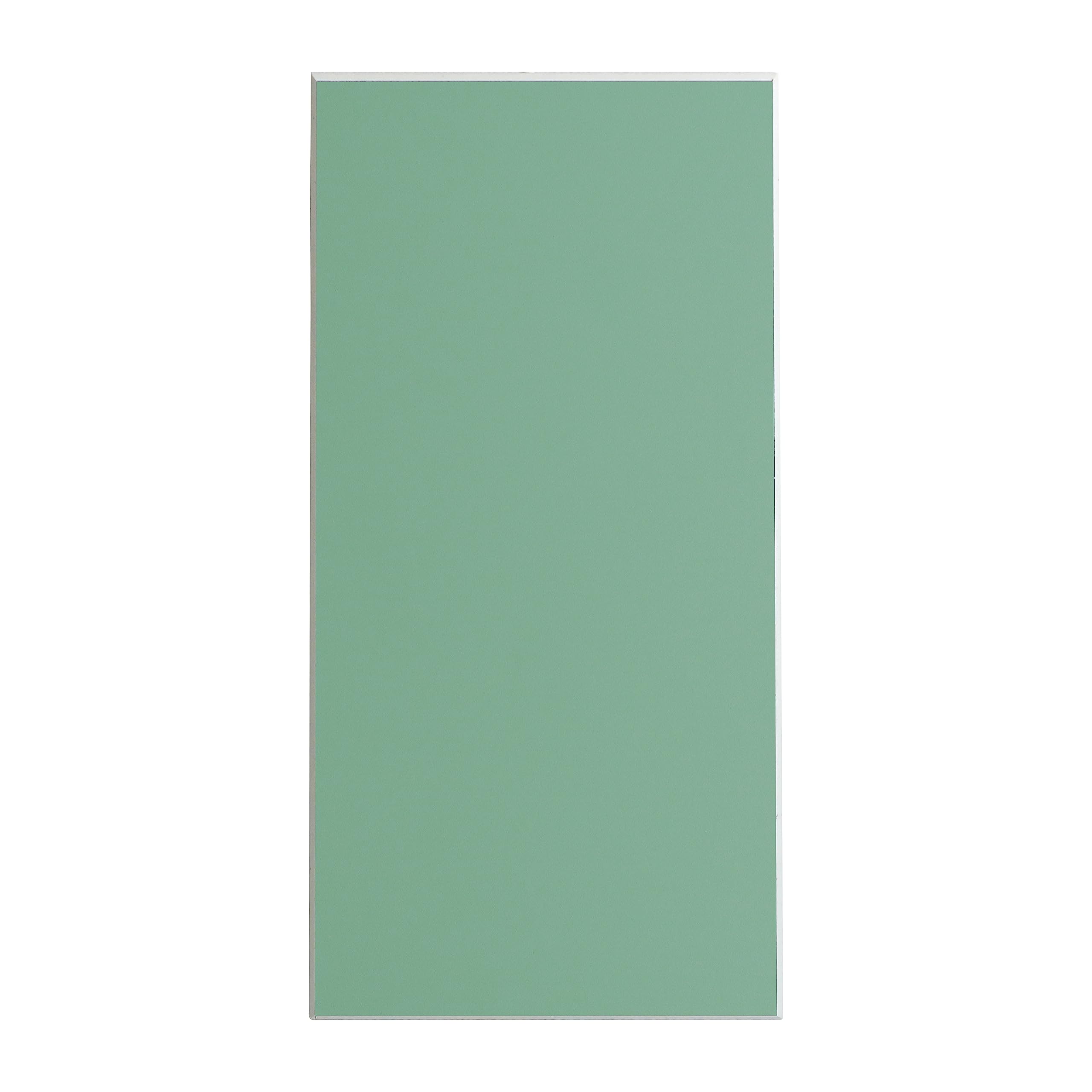 Avant Decor | Sample Tile | Stone Composite Subway Solid Color Tiles | Peel and Stick Kitchen Backsplash Tiles | Wall Tiles | 3” x 6” | Bex Metro Glossy Sage
