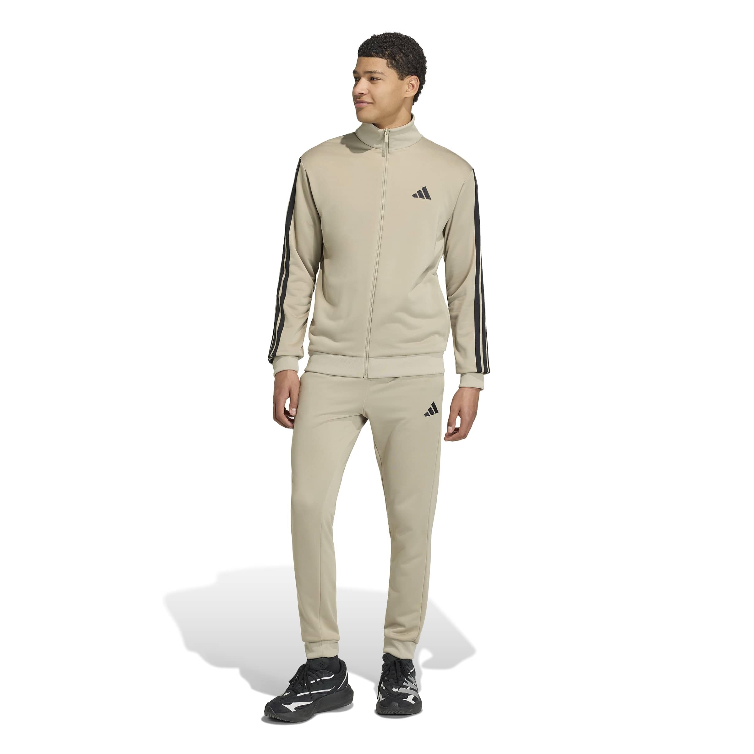 adidas Herren 3 STRIPES FRENCH TERRY TRACKSUITS, Wonder Cargo, S