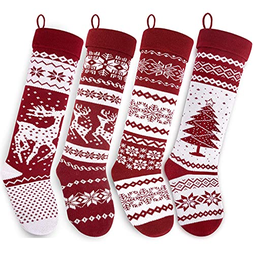 26-Inch Large Nordic Style Knitted Christmas...