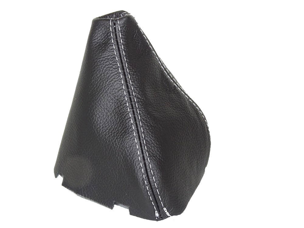 The Tuning-Shop Ltd Shift Boot Compatible with Mercedes SLK R170 FL Leather Various Stitching Colour Available (White Stitch)