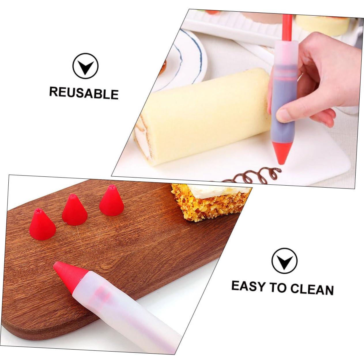 10 Set Penna Decorativa per Dolci da Facile da Usare e Strumento per Decorare Torte e Dessert Accessorio per Creazioni Dolci e Feste
