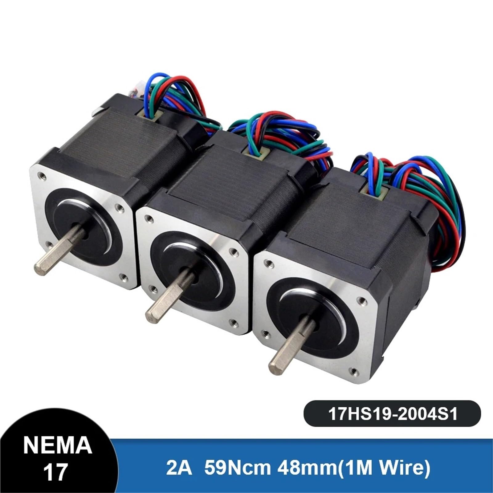 Nema 17 Schrittmotor 48 mm 42BYGH 2A (17HS19-2004S1) 4-adriges Kabel (17HS19-2004S1 x 1 Stück)