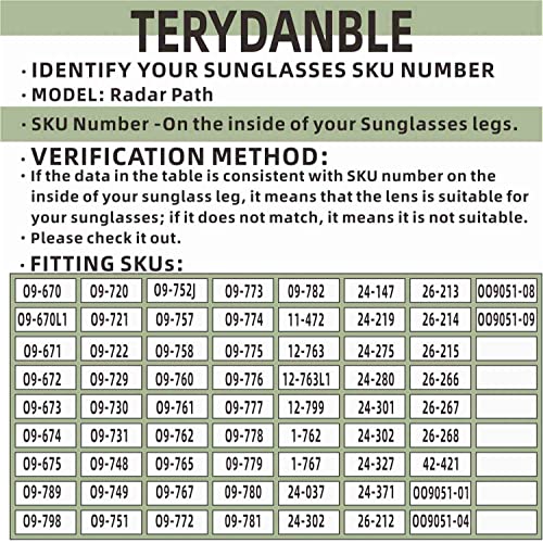 Lentilles pour Oakley Radar Path lot de 3 couleurs de rechange