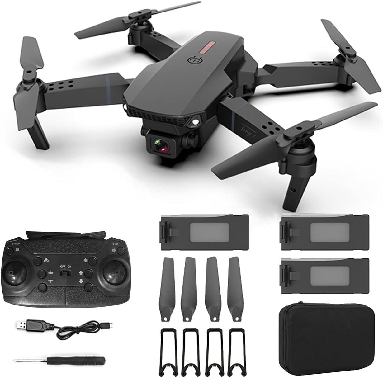 E-88 Dual Camera Drone with Remote Control, 3 Batteries, and Carrying Case (B0DHPFCGCN) Amazon Price History, Amazon Price Tracker