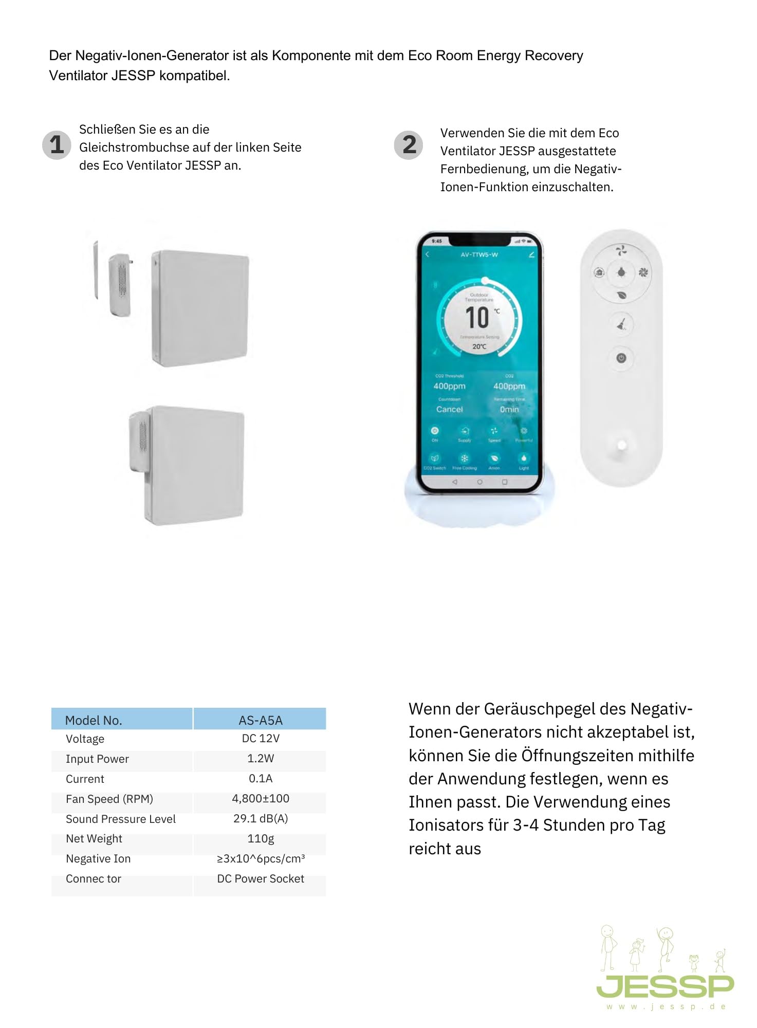Purificatorearia con ionizzatore e controllo app: filtro Eco Smart G3+F7, rimuove polvere, polline, odori, virus, per aria pulita a casa e in ufficio