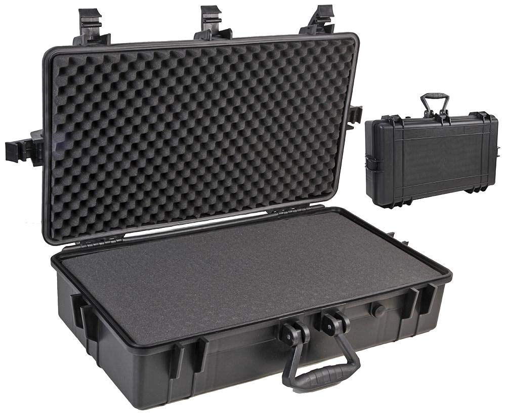 Duratool Black Water Resistant Case With Foam Insert, D03136 - (External 43X472x18cm, Internal 34X64x17cm)