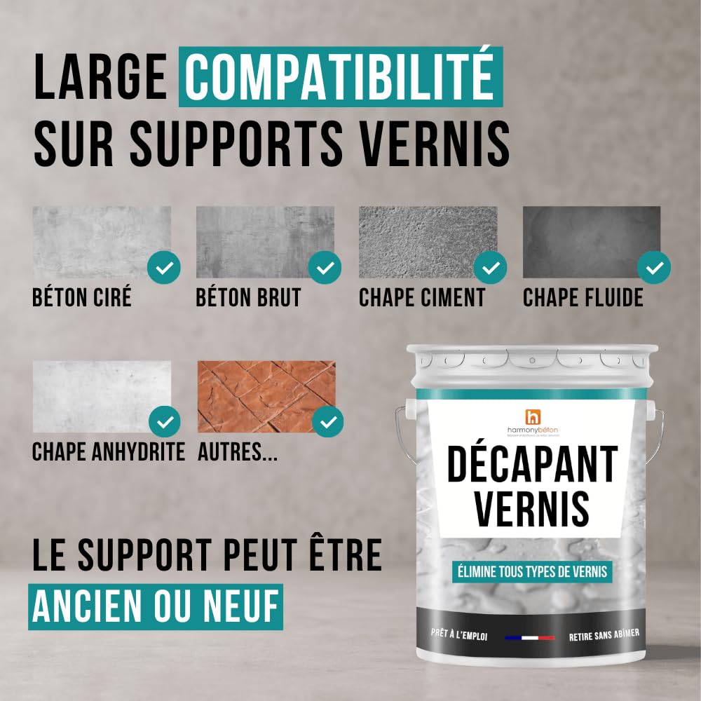 Décapant vernis - 5 L - Harmony Béton
