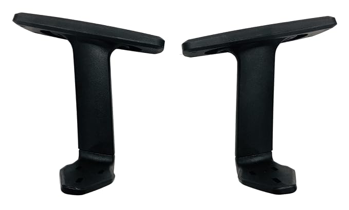 Office Chair Handle revolving Visitor Adjustable Chair Handle with Armrest (Square pad) with nut Bolts & Key fit to Every Chair Set 1