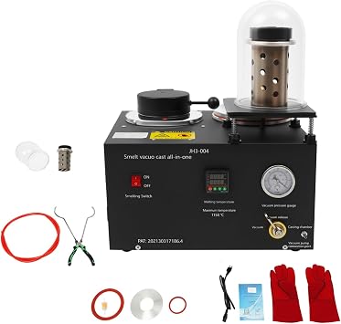 1500w Vacuum Casting Machine 2100F Metal Melting Furnace 1/3HP