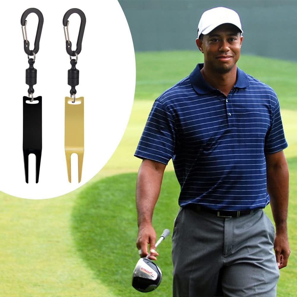 review jinyatu Golf Divot Tool,Magnetic Metal Bending Golf Green Fork Golf Divot Repair Tool Quick Release Use and Put Away Golf Divot Tools 4 Pieces