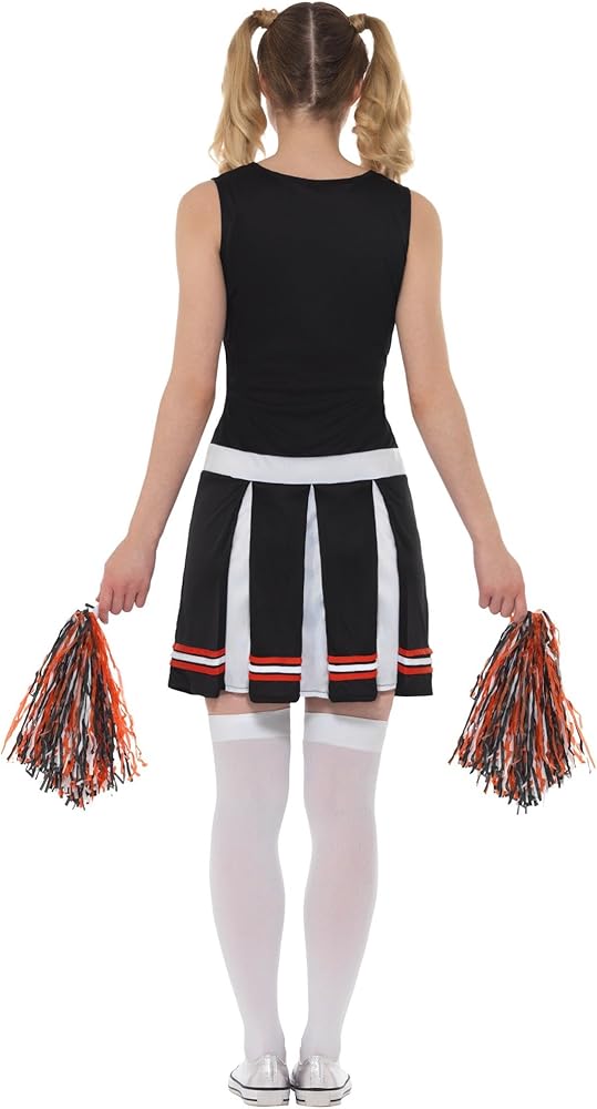 Amazon.co.jp: Smiffys 47122Mチアリーダー衣装、黒、ミディアム