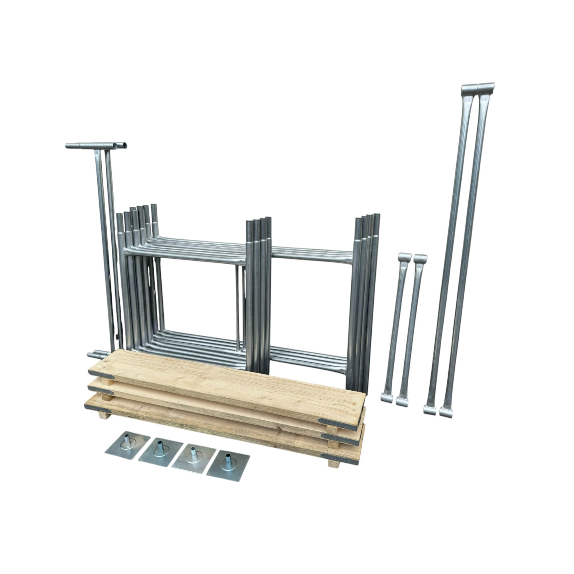 Toptower Classic 4.65m (WH) DIY Galvanised Scaffold Tower (4' x 2'6" Base) (Basic Kit with Platform Boards)