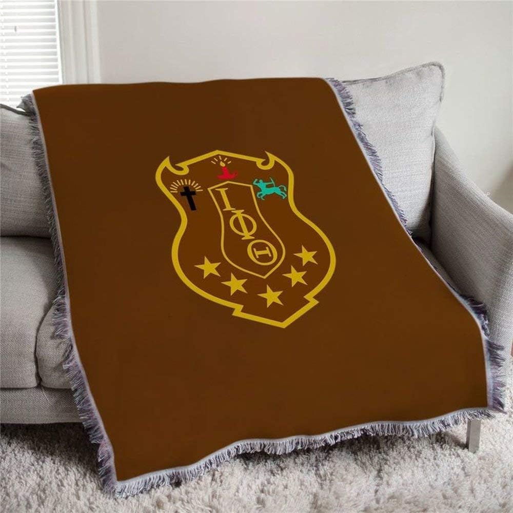 Greekgear Iota Phi Theta Full Color Crest Afghan Blanket Throw