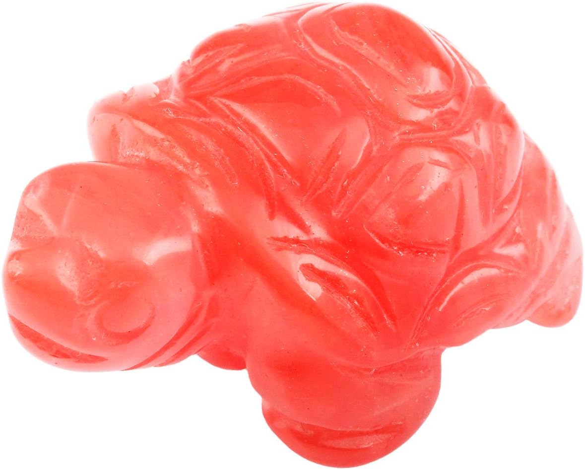 Nupuyai Cherry Quartz Turtle Figurine Ornament, Healing Crystal Energy Statue for Home Decor 1.5", #3-red/Cherry Quartz, 4cm/1.5" - Image 3