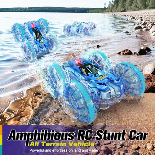 Lecpop YL-101 Amphibious Remote Control Car, 4Wd Waterproof Rc Car 360° Flips Rotation Hand Gesture Stunt Rc Boat Pool Toy thumb #1