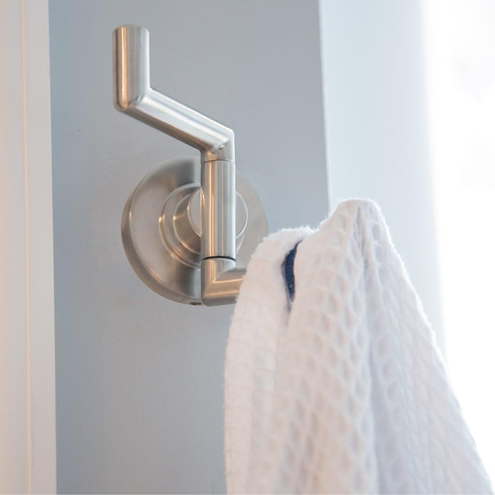 Speakman SA-1008-BN Neo Double Robe Hook for Modern Designed Bathroom Décor, Brushed Nickel