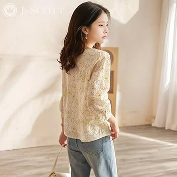 Amazon | [J-Scott] 【在庫限り】[ジェイスコット] 花柄ブラウス