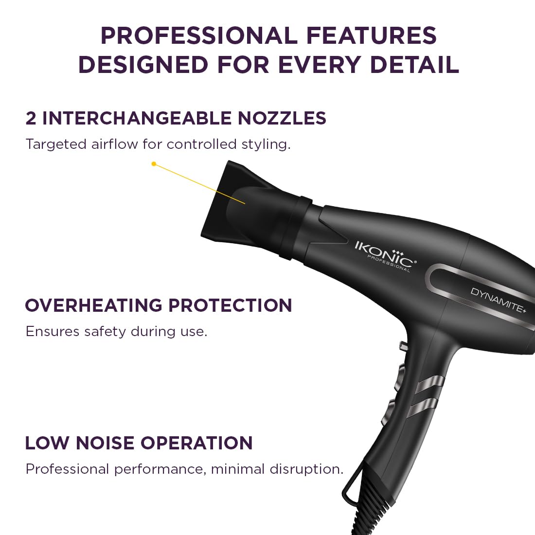 IKONIC PROFESSIONAL DYNAMITE+ HAIR DRYER with 3 Meter Flexible Cord, BLDC Low Noise Motor and Overheating Protection 5 61pCWCgOUvL. SL1100
