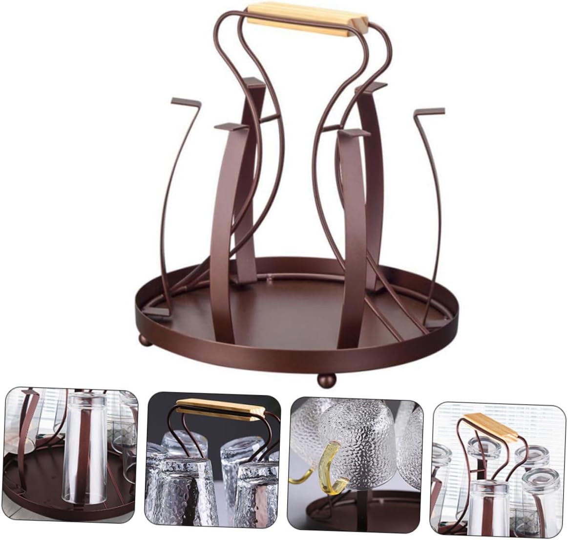 Cup Drying Rack Stylish Mug Organizer Drain Tray for Kitchen Storage Creative Design for Home Restaurant Use Neat Practical for Cups and Mugs