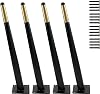 16 Inch Metal furniture Legs Oblique Conical Metal Legs Matte Black Gold Mid-Century Style Furniture Feet for Sofa Cabinet Table Chair Cupboard Couch Home DIY Projects(4PC)40cm