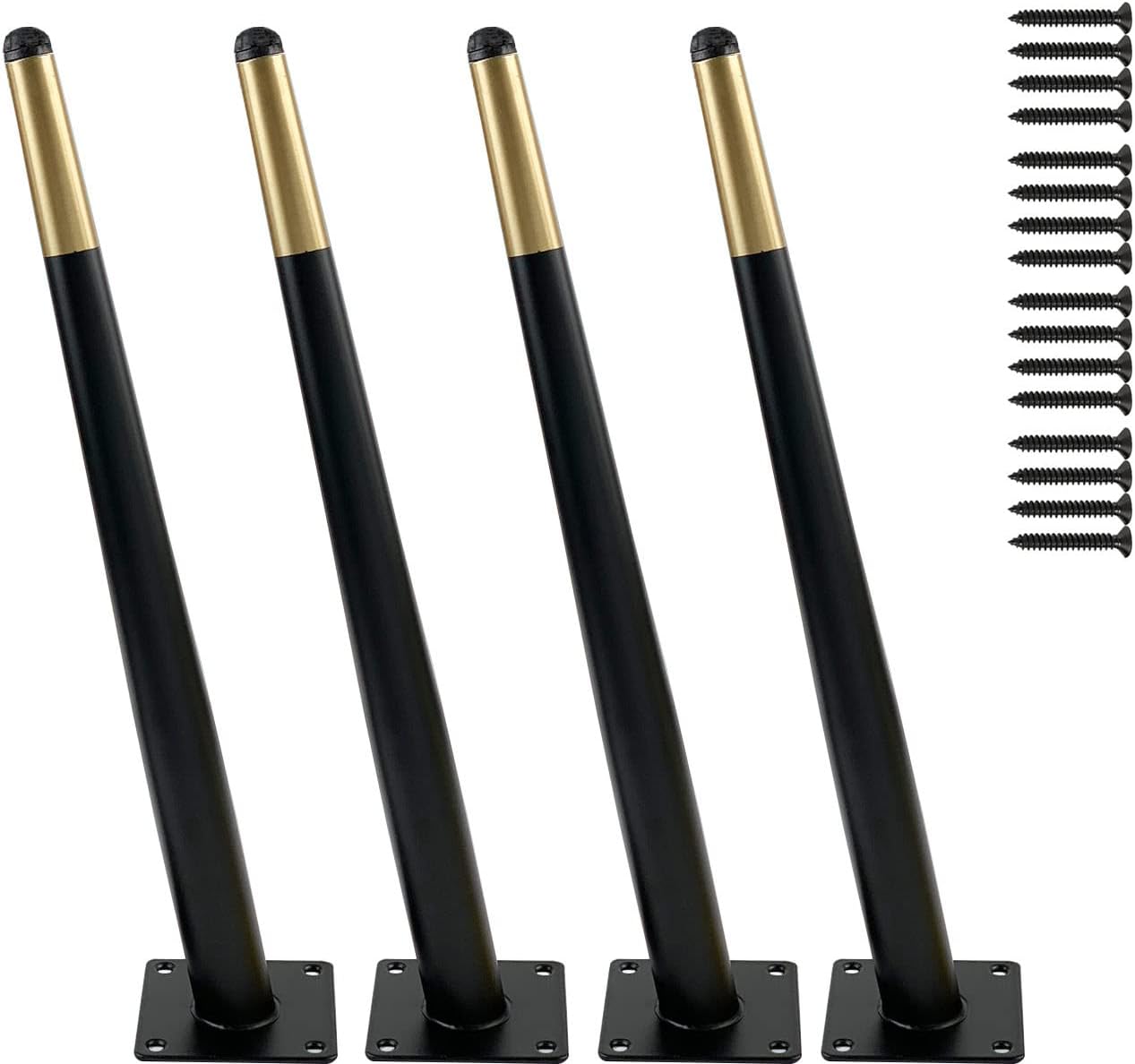 16 Inch Metal furniture Legs Oblique Conical Metal Legs Matte