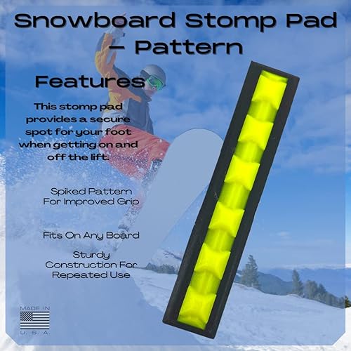 Miniatura 2 de FRESHe Almohadilla de snowboard - Patrón de espiga de perfil bajo - Almohadilla de pisoteo especializada diseñada para un mejor agarre y adherencia