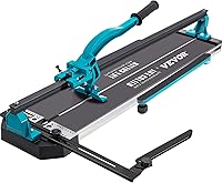 VEVOR 24-Inch Manual Tile Cutter for Porcelain Ceramic Tiles - Infrared Laser Guide, Tungsten Carbide Wheel, Stable Rails for Pros & DIYers