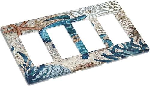 Miniatura 64 de Placa de pared dúplex de receptáculo de dispositivo de 1 gang de madera envejecida blanca gris con veta de tablón, cubierta de enchufe eléctrico de