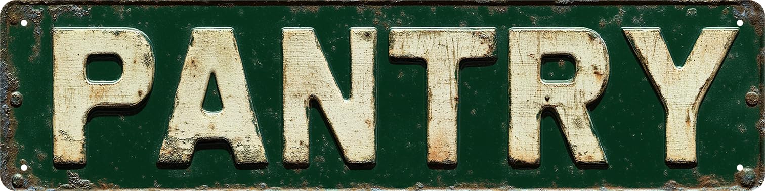 Vintage Metal Wall Decor Sign 'Pantry' Bar Signs,4x16 Inch,Metal,Tin Signs,Funny,Man Cave,Home Decor