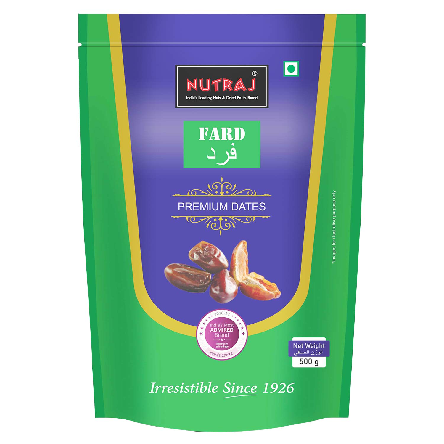 Nutraj Fard Premium Imported Black Dates | Healthy & Nutritious Snacks | No added Preservatives | Fresh & Authentic | Khajur | Khajoor Dry Fruits |Natural Sweetener (Pack of 1 (500g X 1)) (B08VJ5KWVR) Amazon Price History, Amazon Price Tracker
