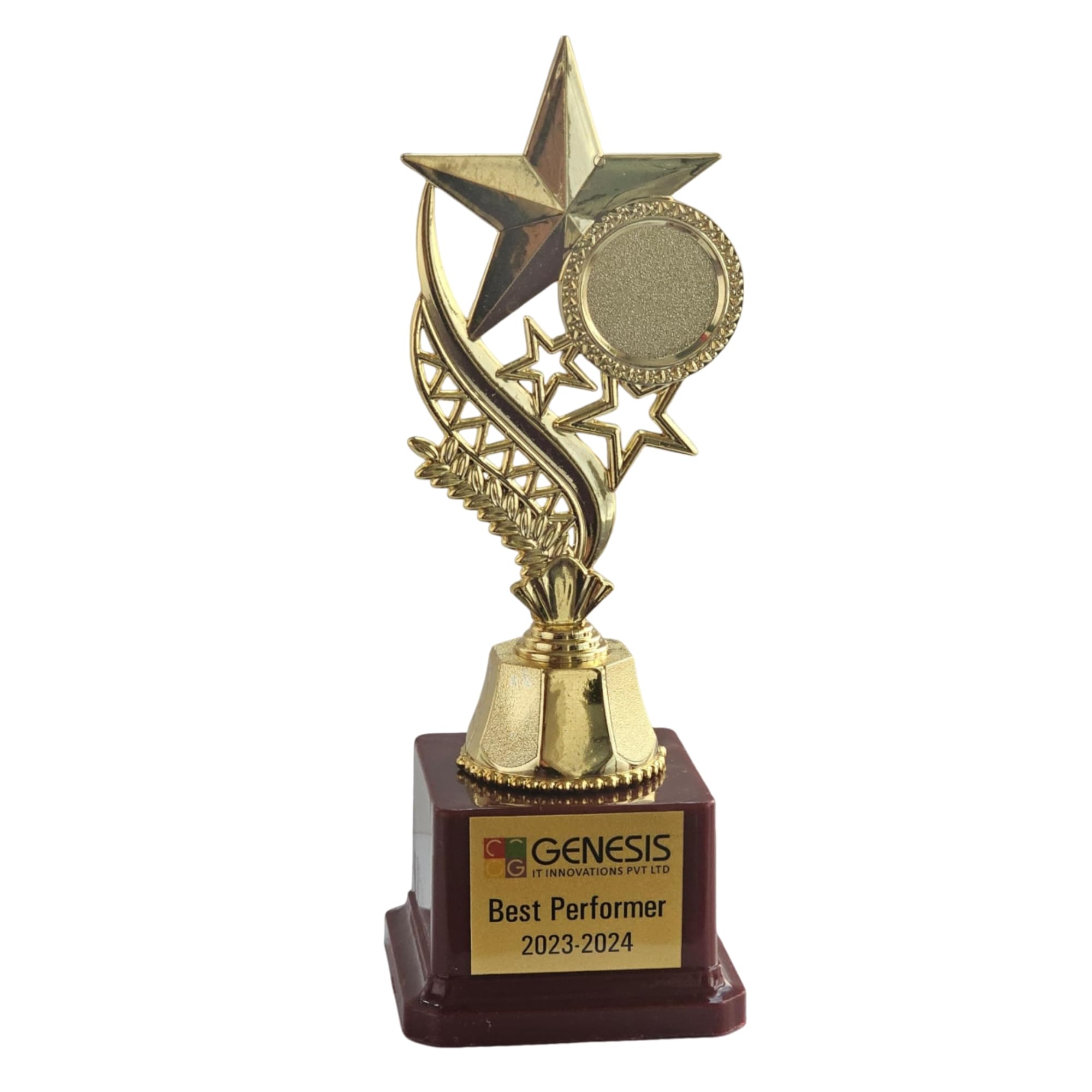 CustomWish Wooden Fibre Shining Star Trophy (8.5 Inches)-picture-31