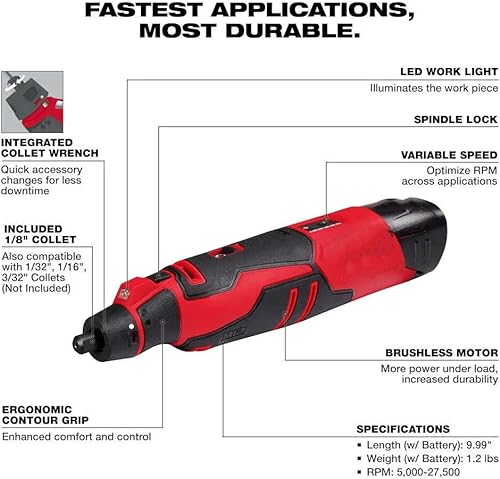Miniatura 3 de 2525-21 para Milwaukee M12 12V Li-Ion Kit de herramientas rotativas inalámbricas sin escobillas