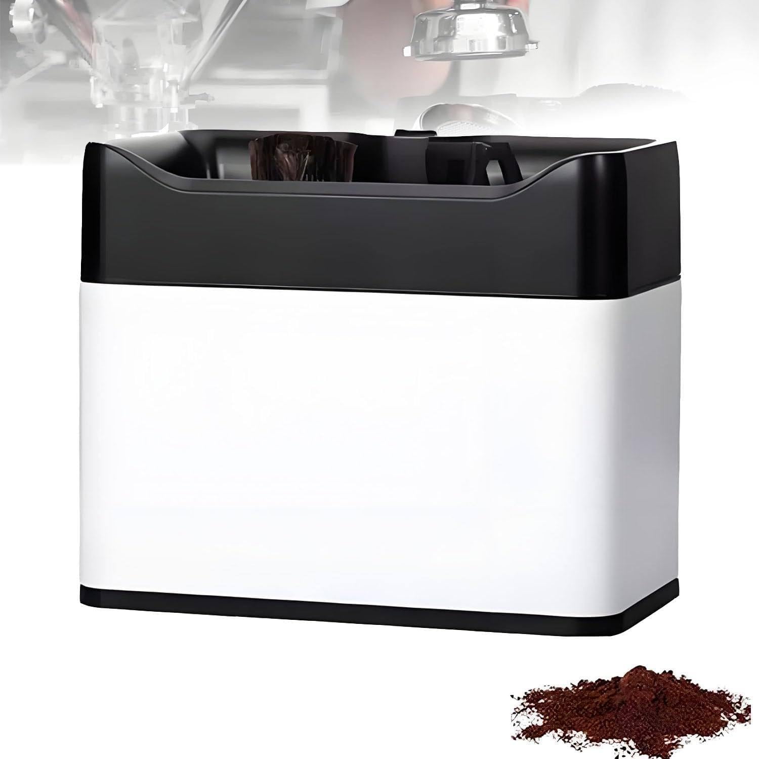 Pulitore Elettrico per portafiltri da caffè, pulitore per Fondi di caffè, testine a Doppia Spazzola, Rotazione 300°/min, per Bar Domestici o Commerciali White