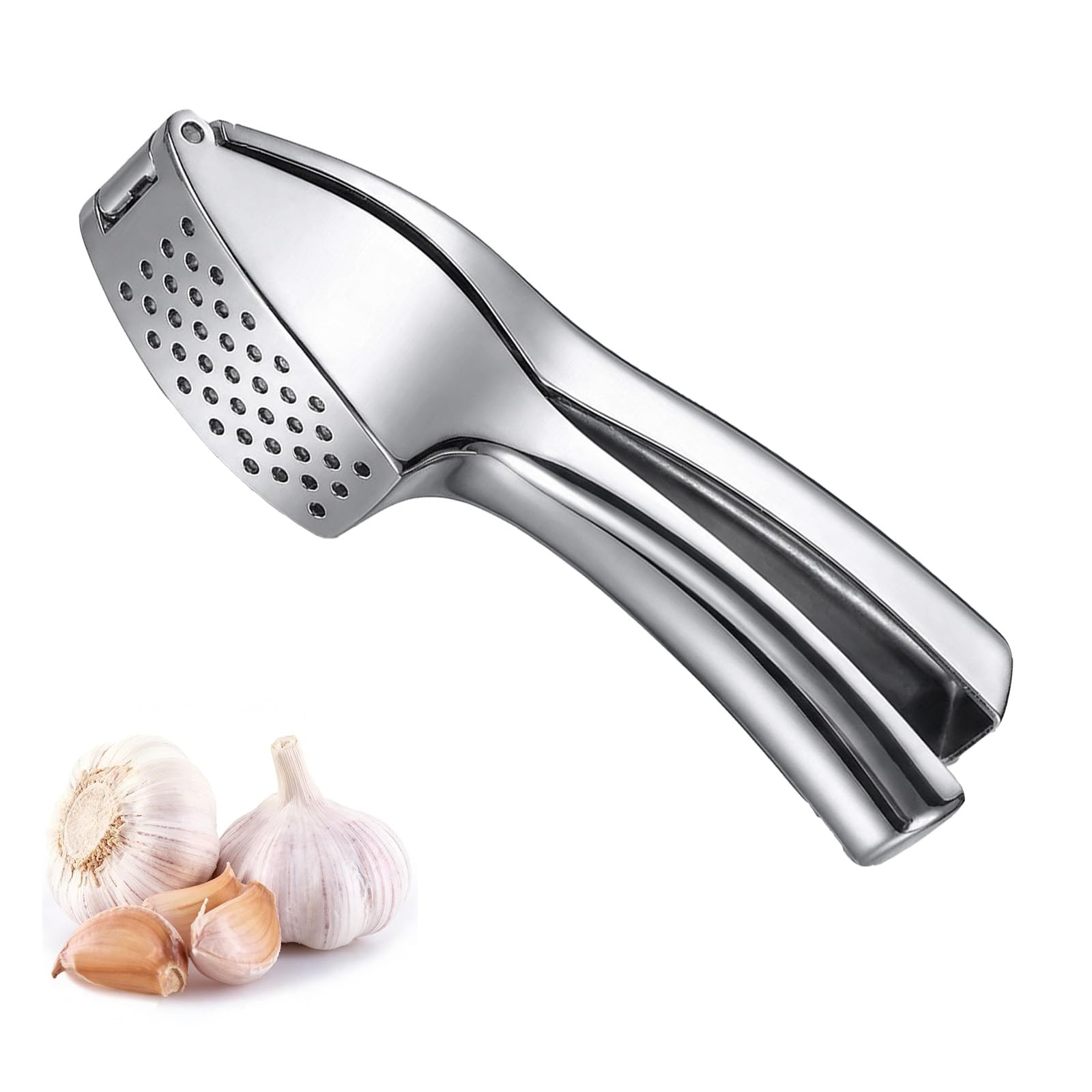Presse Ail Premium Hachoir Robuste Et Durable Presse Ail Inox Professionnel Écrase Sans Effort Même Avec La Peau Acier Inoxydable Élégant Pour Toute Cuisine Moderne