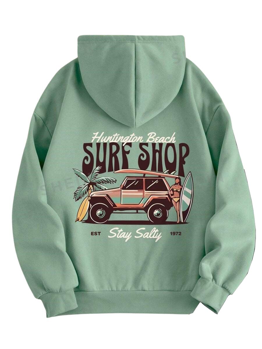 sxv style SXV 'surf Shop’ Printed Cool Aesthetic Sweatshirt Hoodie-picture-20