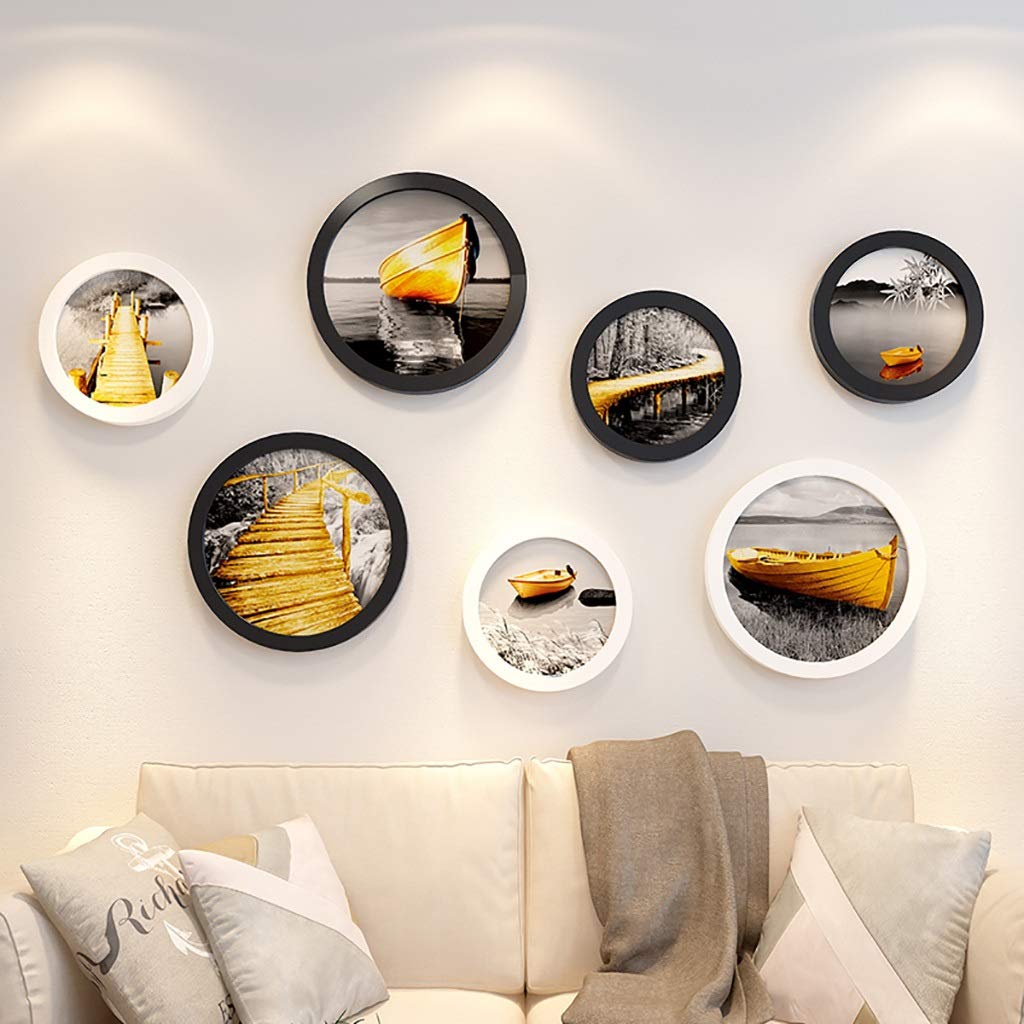 Cadre photo multi-images et kit galerie murale de 7 pièces couleur B pour maison