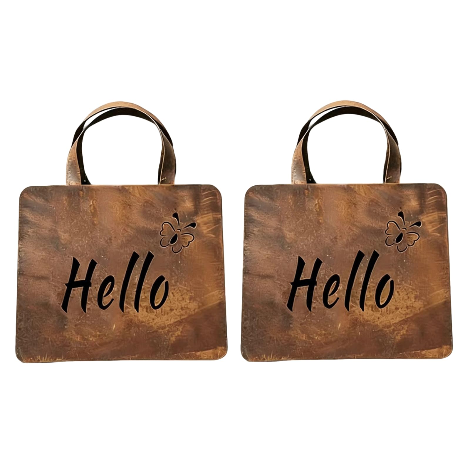 Maceta de metal retro para decorar la entrada de casa con un estilo rústico de granja acogedor