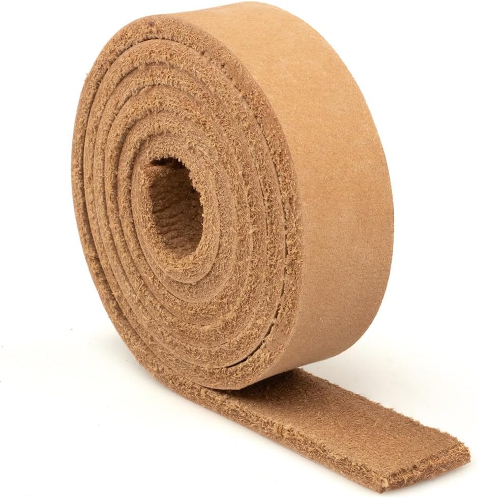 Craft County Flat Leather Straps – Crafting, Ranching, and DIY Repairs – Natural 15mm (5 Yards)