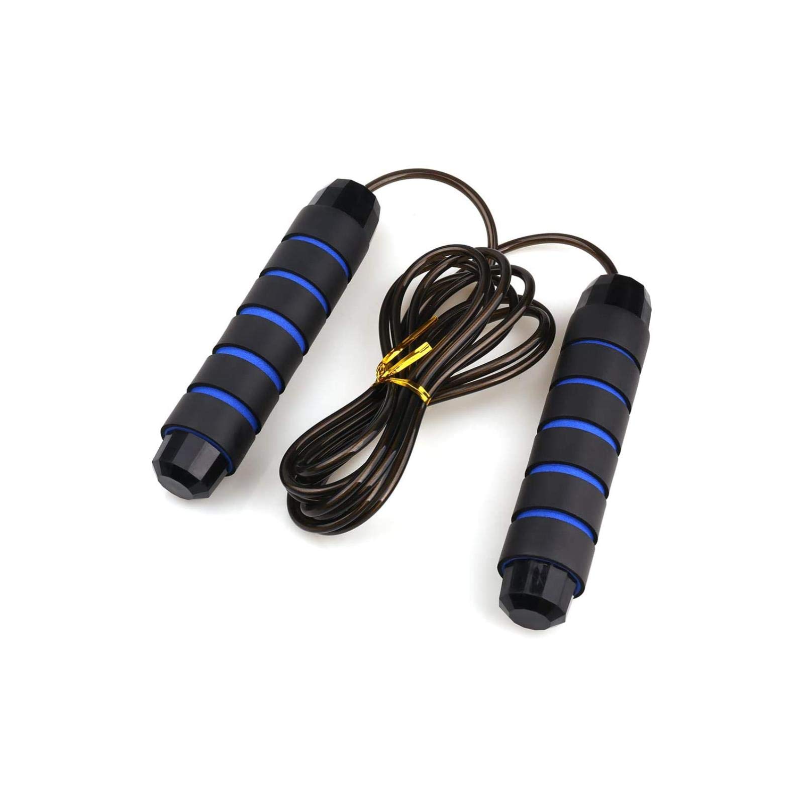 Leou verstellbares Springseil, verhedderungsfreies Springseil mit Kugellagern, schnelle Geschwindigkeit und Memory-Schaum-Griffe, ideal für Damen, Herren und Kinder, für Fitness-Übungen, 2 Stück