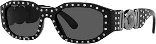 Unisex Sunglasses Black Frame, Dark Grey Lenses, 53MM