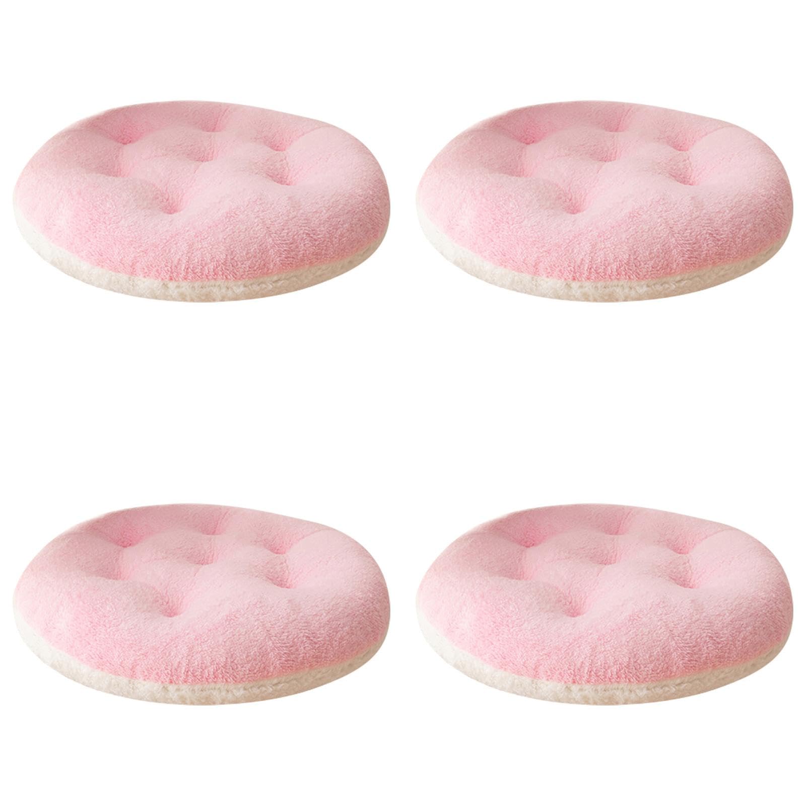 Coussin rond en mousse à mémoire de forme lot de 4 pour chaise en rotin 26x26 cm