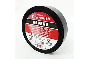 NTE ELECTRONICS,INC. Plymouth Brand General Purpose Vinyl Electrical Tape, Black .75" x 60"