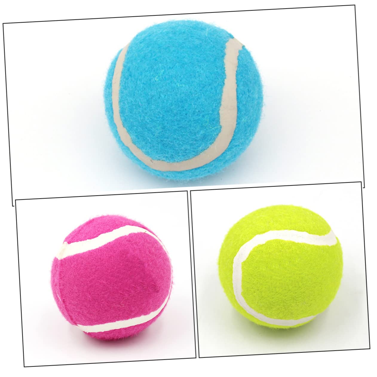 VANZACK Tennisbälle für Hunde 6 Stück Gummi Leichte Trainingsbälle | Gummibälle für Welpen und Haustiere, Abriebfest und Bissfest, für Training und Draußen