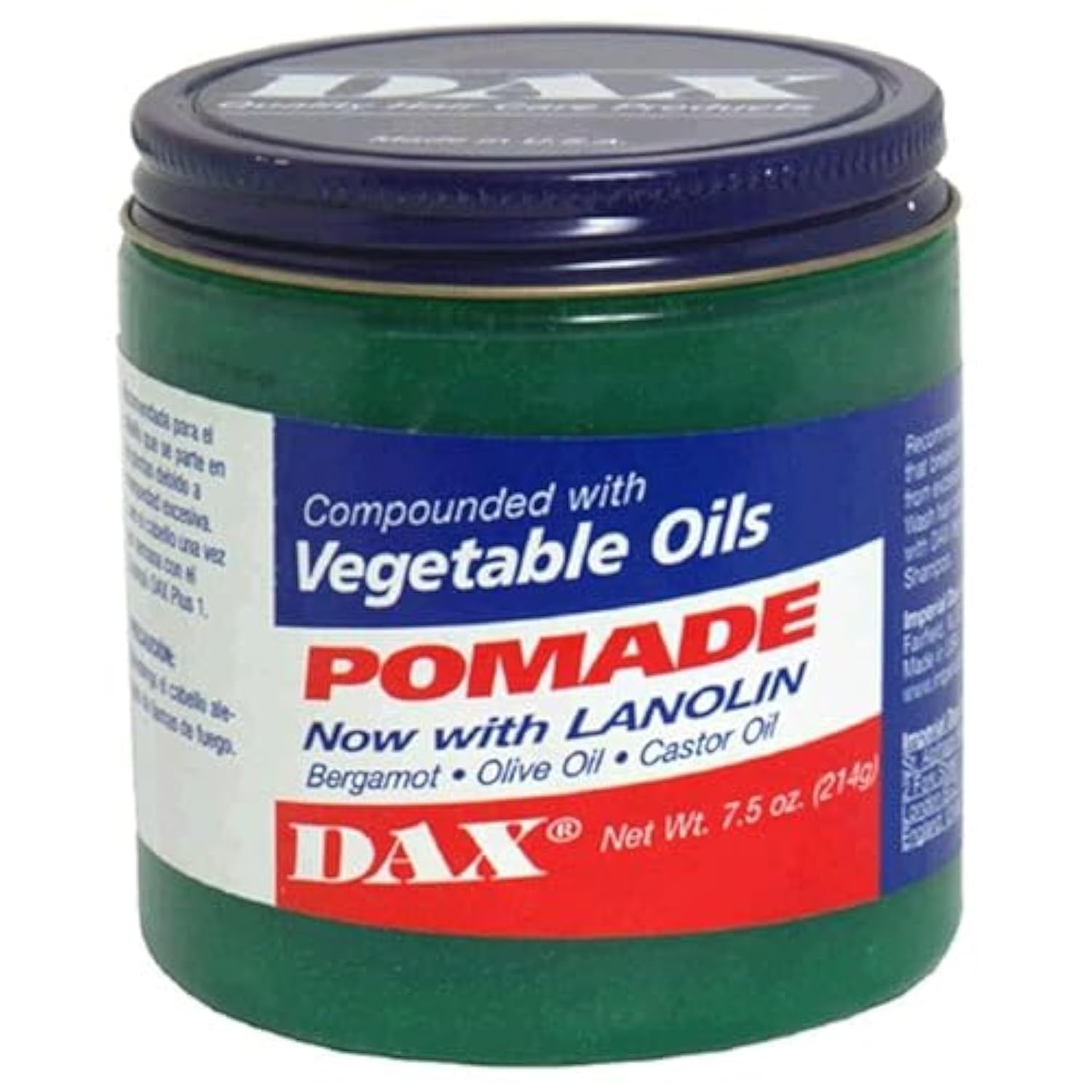 DAXPomade Compounded With Vegetable Oils Jars 7.5 Ounce