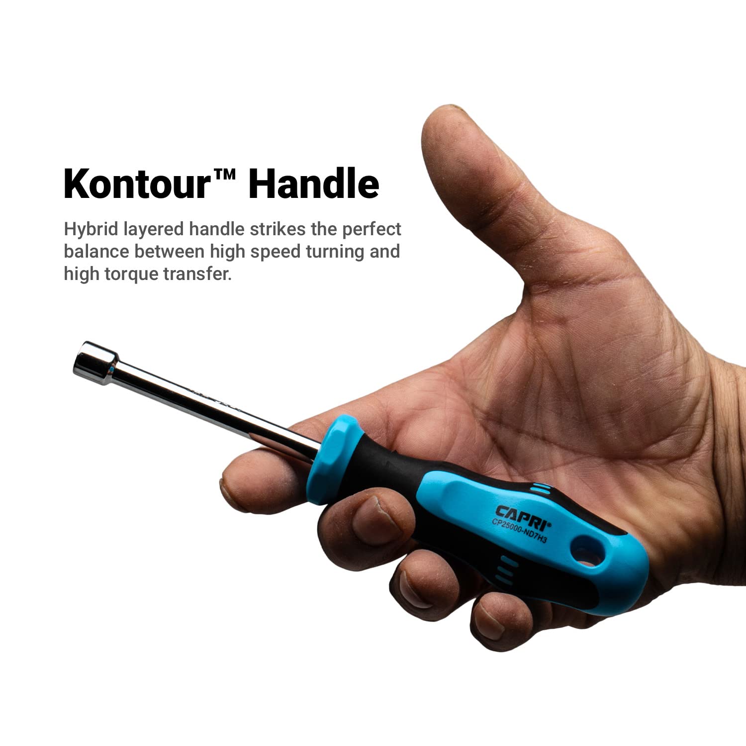 Capri Tools Kontour zestaw wkrętaków do nakrętek 3-calowych, metryczny, 7-częściowy