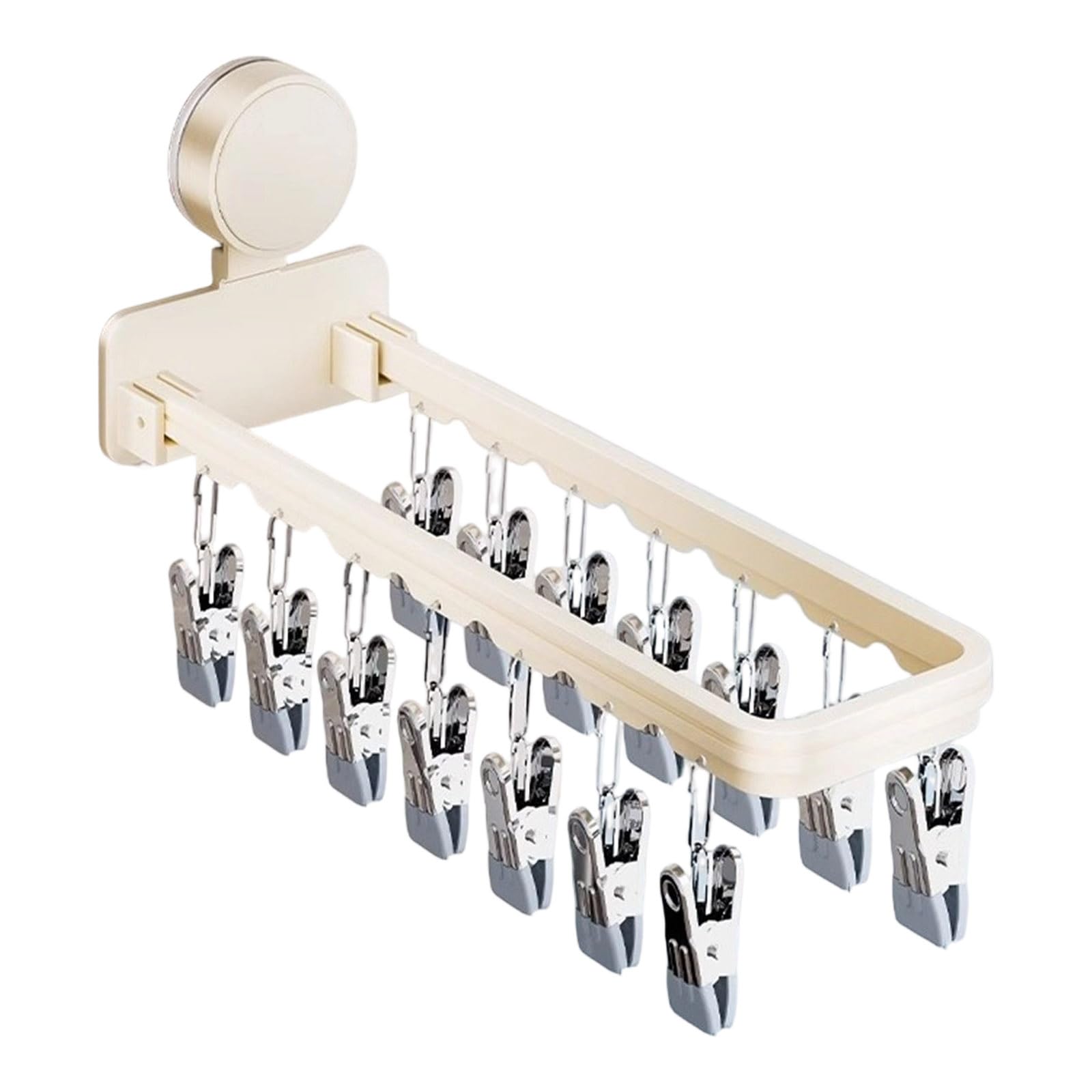 Kaeltsyn Space Aluminum Sock Drying Rack with Suction Cups Foldable Designs for Small Laundry Items Underwear Drying Rack