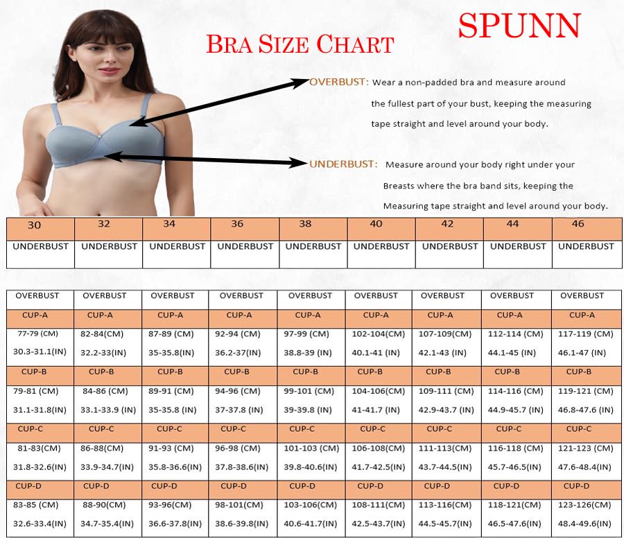 Image of SPUNN Women's Cotton Blend Light Padded Wirefree T-Shirt Bra Combo