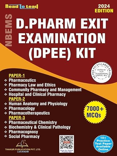 All India D.Pharm Exit Exam Book Kit English According PCI syllabus By Thakur Publication 2024 Edition MCQ WITH Theory book